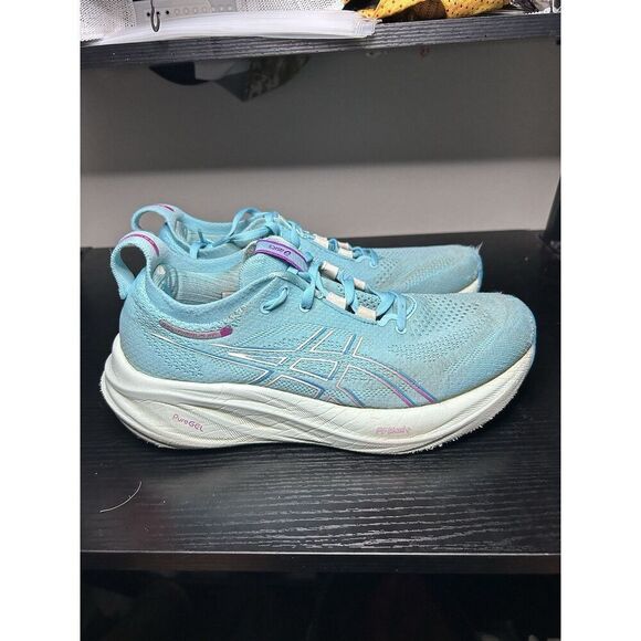 Asics Gel Nimbus 26 Running Shoes Women’s Sz 9 Blue Athletic Trainers - Picture 8 of 15